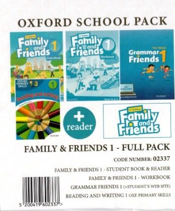 FAMILY AND FRIENDS 1 FULL PACK (SB + WB + ALPHABET BOOK + GRAMMAR FRIENDS 1 + OXFORD PRIMARY SKILLS READING   WRITING 1 + READER) - 02337 2ND ED