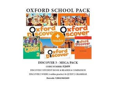OXFORD DISCOVER 3 PACK MEGA (SB + WB (+ ONLINE PRACTICE)+ QUEST 2 GRAMMAR+ COMPANION + READER) - 02689