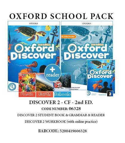 DISCOVER 2 (2ND) PACK CF (SB + WB + GRAMMAR + READERS: PLASTIC/SCHOOLS/EARTH ) - 06328