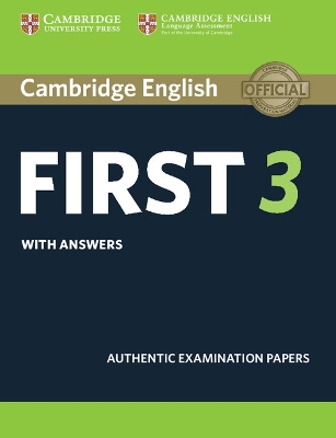 CAMBRIDGE ENGLISH FIRST 3 SB W/A