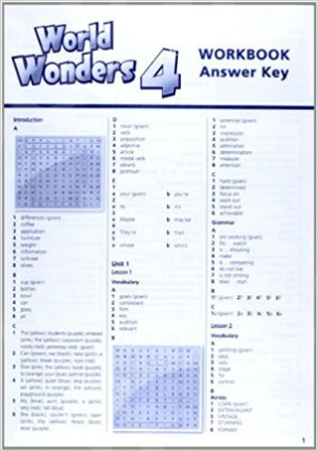 WORLD WONDERS 4 WB ANSWER KEY