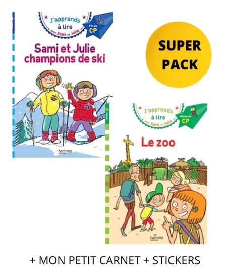 JAPPRENDS A LIRE AVEC SAMI ET JULIE SUPER PACK (+ MON PETIT CARNET + STICKERS)
