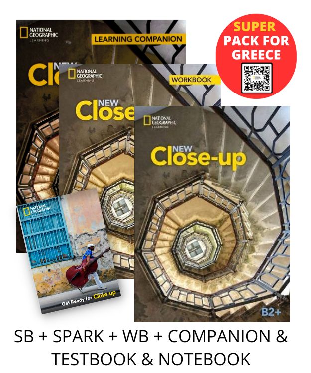 NEW CLOSE-UP B2+ SUPER PACK FOR GREECE (SB + SPARK + WB + COMPANION TESTBOOK NOTEBOOK)