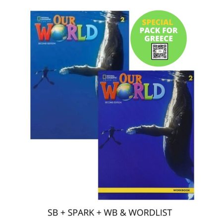 OUR WORLD 2 SPECIAL PACK FOR GREECE (SB + SPARK + WB   WORDLIST) BRIT. ED 2ND ED