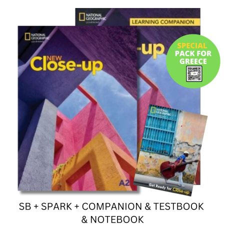 NEW CLOSE-UP A2 SPECIAL PACK FOR GREECE (SB + SPARK + COMPANION   TESTBOOK   NOTEBOOK)