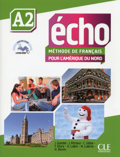 ÉCHO POUR LAMERIQUE DU NORD A2 METHODE (+ DVD) + LIVRE WEB