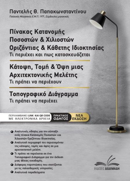 ΠΙΝΑΚΑΣ ΚΑΤΑΝΟΜΗΣ ΠΟΣΟΣΤΩΝ ΚΑΙ ΧΙΛΙΟΣΤΩΝ ΟΡΙΖΟΝΤΙΑΣ   ΚΑΘΕΤΗΣ ΙΔΙΟΚΤΗΣΙΑΣ. ΚΑΤΟΨΗ, ΤΟΜΗ   ΟΨΗ ΜΙΑΣ